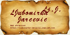 LJubomirka Jarčević vizit kartica